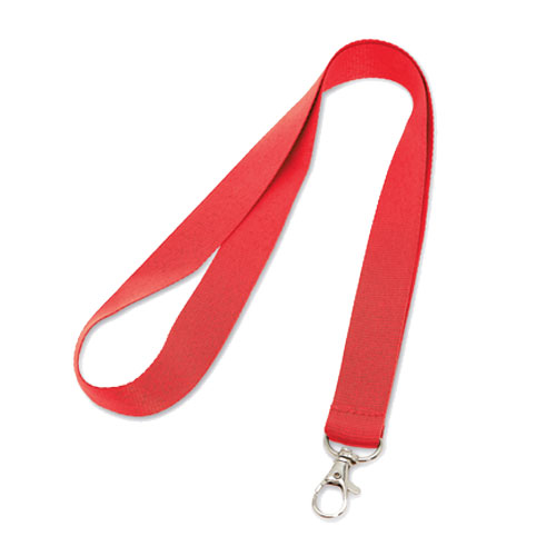 Porta badge neutro rosso, lanyard neutro rosso