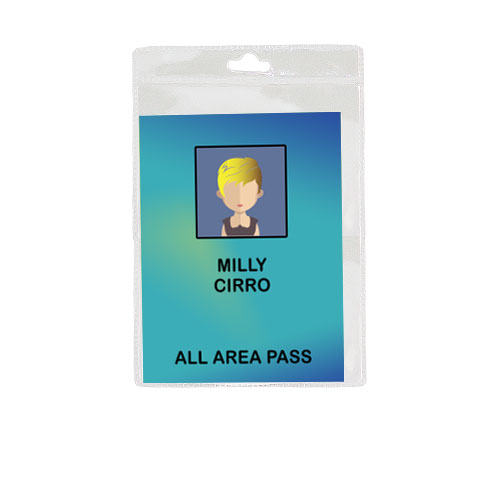 Porta Badge Vertical: porta badge in pvc trasparente personalizzabile con logo, porta pass