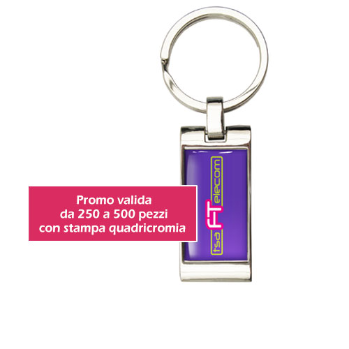Portachiavi in metallo Wave gadget personalizzato