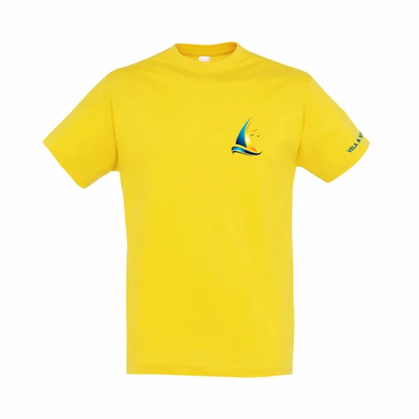 T Shirt Personalizzata Classic Vela Gialla Fronte E Manica Stampata