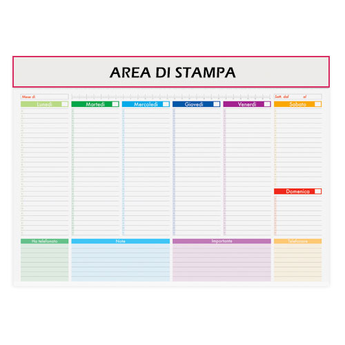 Planning personalizzato Rainbow A3