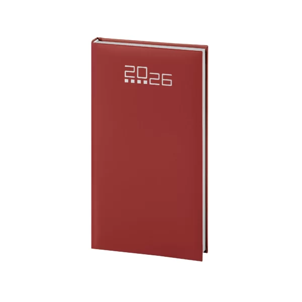 Agenda Tascabile Settimanale Pocket Rosso Mattone