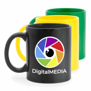 Tazza Personalizzata Colorata Digital Merdia Nera