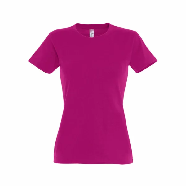 T Shirt Personalizzata Cotone Strong Donna Fucsia