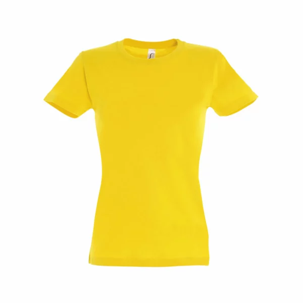 T Shirt Personalizzata Cotone Strong Donna Giallo Scuro