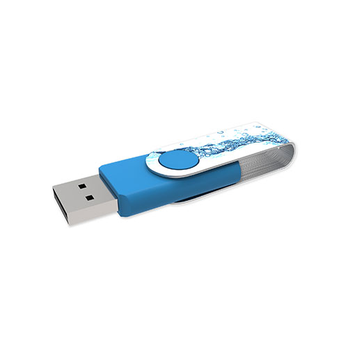 Chiavetta USB 64 GB, memory stick USB 3.2, bianco-blu - PEARL