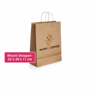 Shopper carta kraft personalizzate L