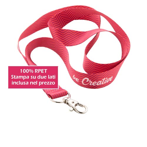 Porta badge ecologico RPET. Stampa inclusa nel prezzo