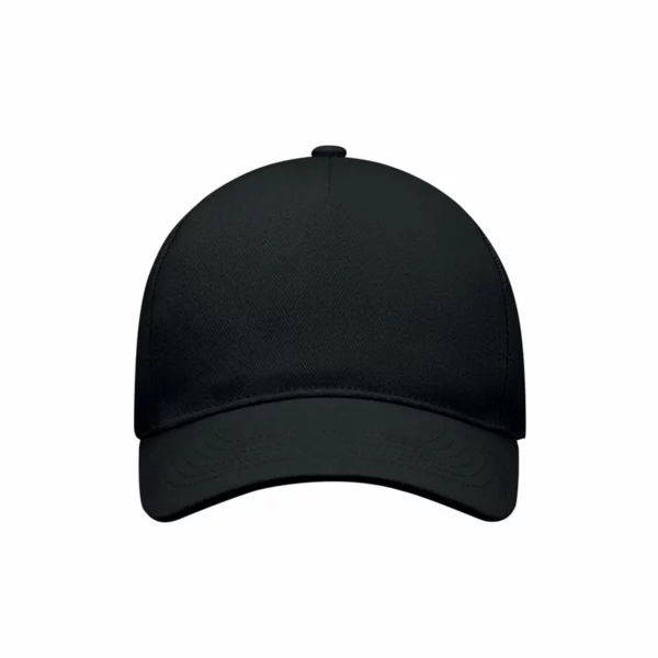 Cappellino Cotone Personalizzato Twill Nero Frontale