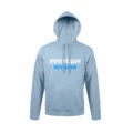 Felpa Personalizzata Cappuccio Hood Celeste