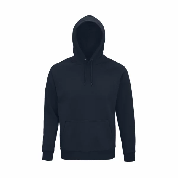 Felpa Personalizzata Cotone Biologico Eco Hood Blu Notte