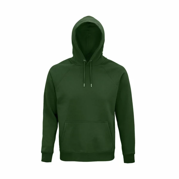 Felpa Personalizzata Cotone Biologico Eco Hood Verde Scuro