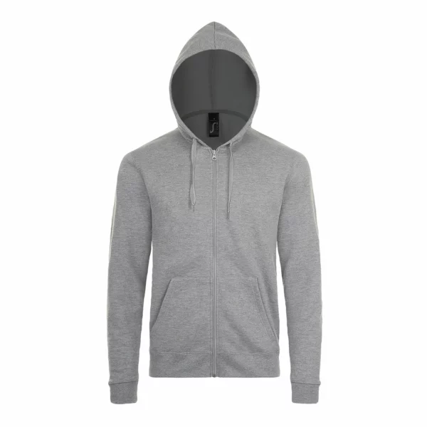 Felpa Personalizzata Zip Grigio Melange
