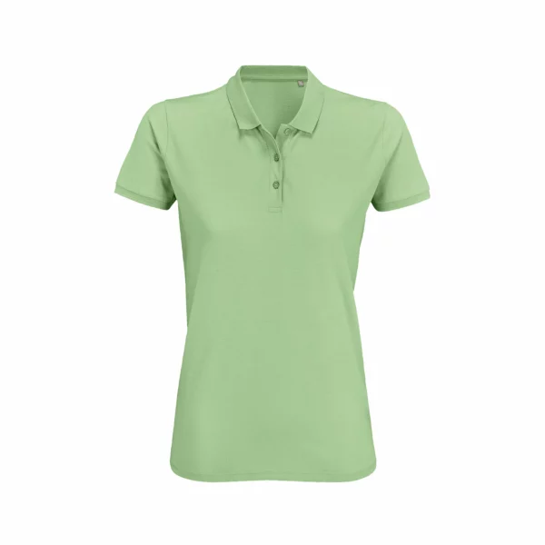 Polo Personalizzata Cotone Organico Verde Chiaro