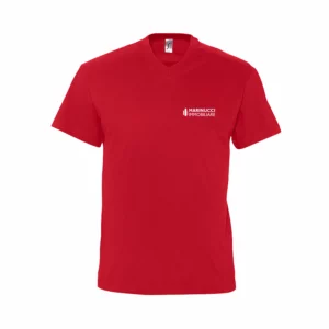 T Shirt Personalizzata Collo V Rossa