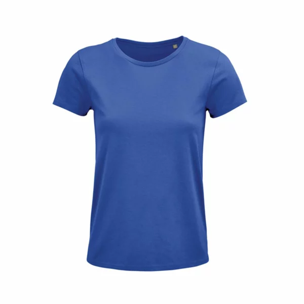 T Shirt Personalizzata Cotone Biologico Eco Donna Blu