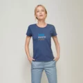 T Shirt Personalizzata Cotone Biologico Eco Donna Con Modella Donna