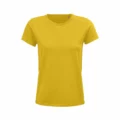 T Shirt Personalizzata Cotone Biologico Eco Donna Giallo