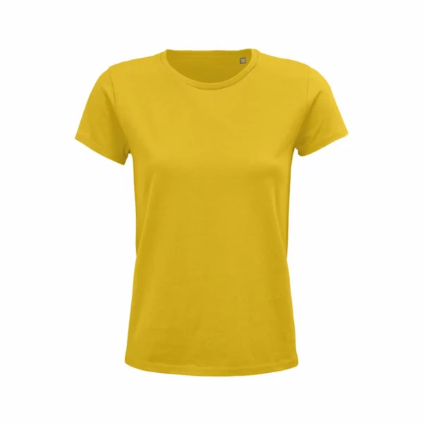 T Shirt Personalizzata Cotone Biologico Eco Donna Giallo