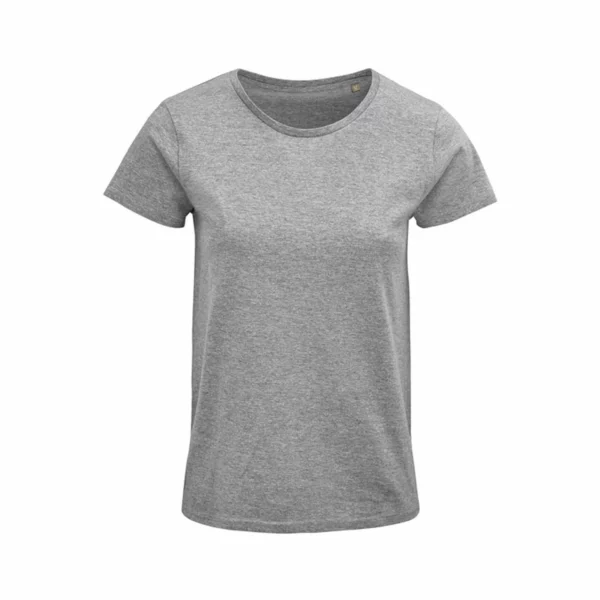 T Shirt Personalizzata Cotone Biologico Eco Donna Grigio Melange