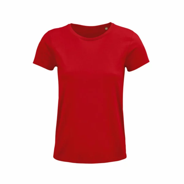 T Shirt Personalizzata Cotone Biologico Eco Donna Rosso