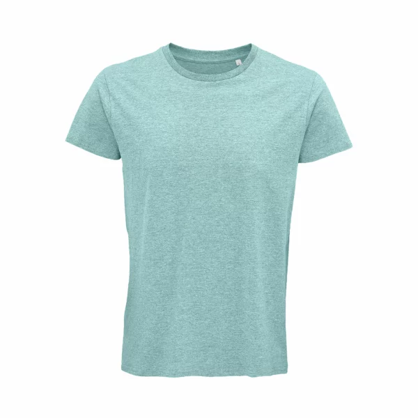 T Shirt Personalizzata Cotone Biologico Eco Verde Chiaro Melange Ghiaccio
