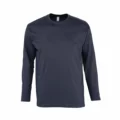 T Shirt Personalizzata Maniche Lunghe Blu Notte
