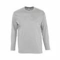 T Shirt Personalizzata Maniche Lunghe Grigio Melange