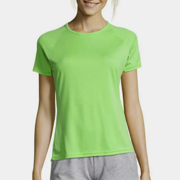 T Shirt Personalizzata Sintetica Donna Verde