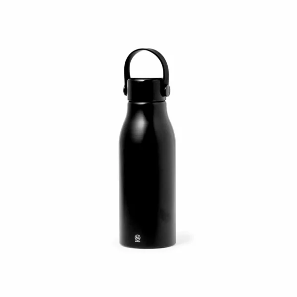Borraccia Personalizzata Handle Bottiglia Personalizzata Alluminio Riciclato Nero