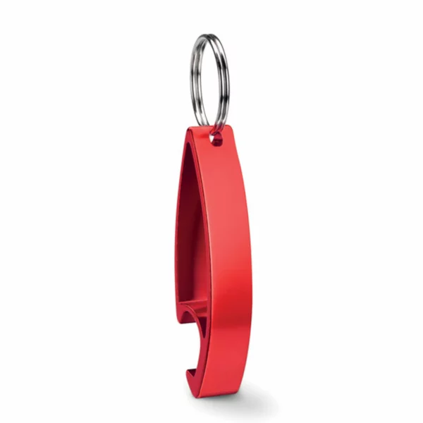 Portachiavi Apribottiglie Personalizzato Open Rosso Tascabile