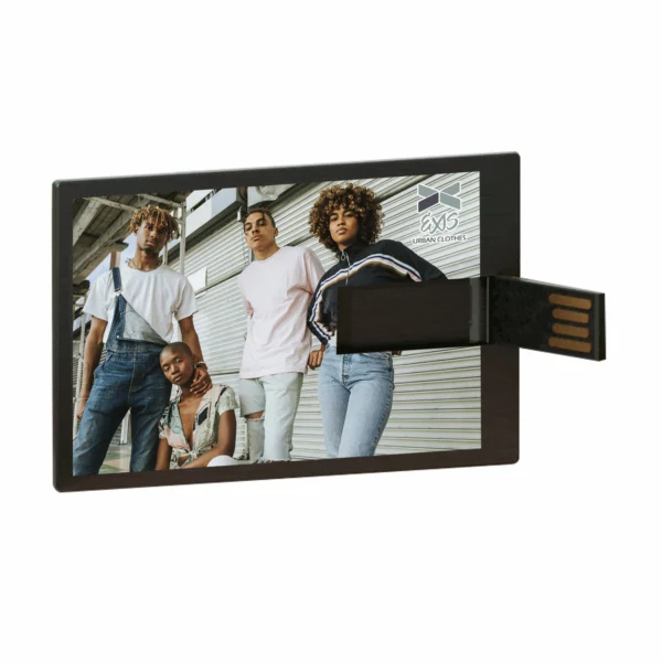 Card Usb Metallo Metal Card Nero Stampa Quadricromia