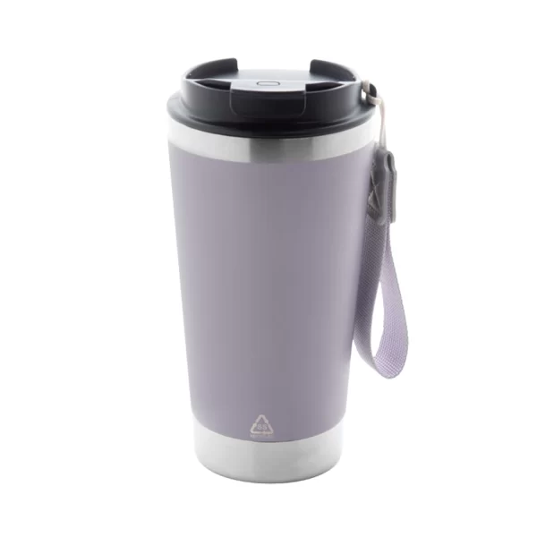 Tazza Termica Personalizzata In Acciaio Riciclato Viola Pastello