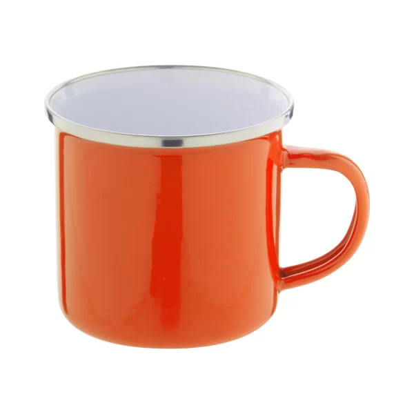 Tazza Personalizzata Smaltata Vintage Inox Arancione