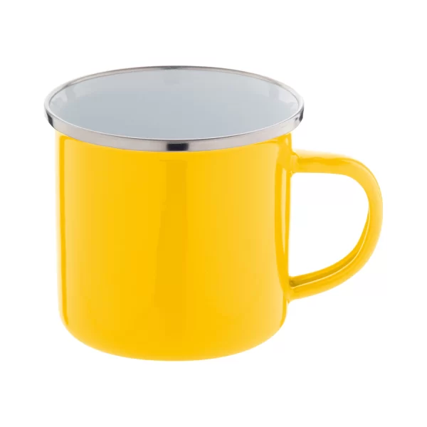 Tazza Personalizzata Smaltata Vintage Inox Giallo