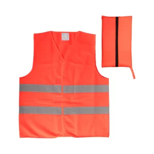 Gilet Alta Visibilita Personalizzati Arancione Con Astuccio