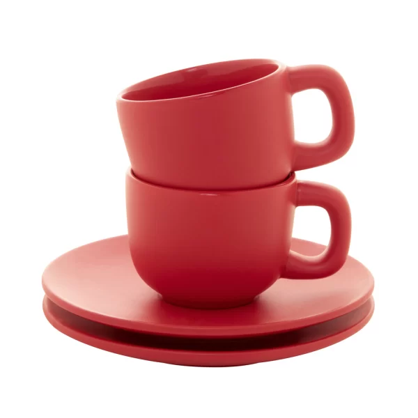 Set Tazzine Colorate Personalizzabili Rosse