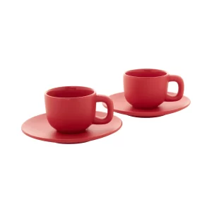 Set Tazzine Colorate Personalizzabili Rosso Da Stampare