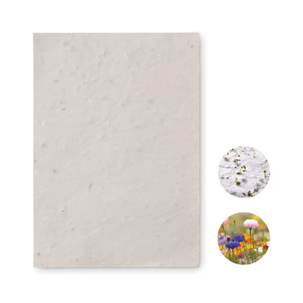 Bigliettino con semi da piantare Flowers A6 gadget personalizzato