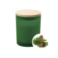 Candele Con Logo Glass Verde Pino