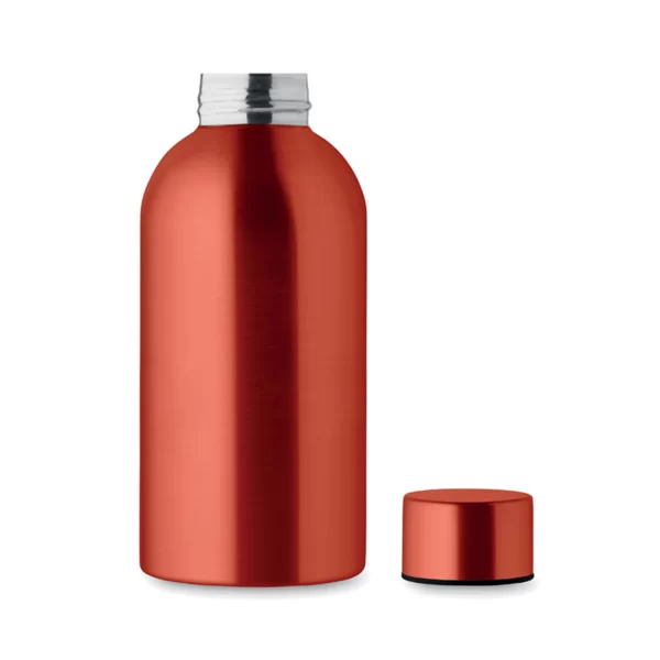 Borraccia Personalizzabile Altezza Contenuta Compact Argento Red Open