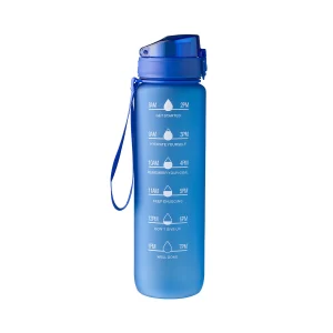 Borraccia Personalizzabile Ricordare Bere Reminder Blu