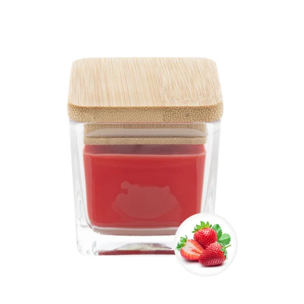 Candele Personalizzate Vetro Rosso Fragola