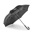 Ombrelli Reversibili Rev Ii Nero Con Logo Stampato