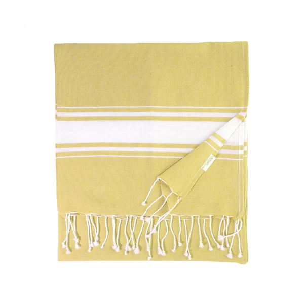 Telo Mare Personalizzato Ecologico Natural Giallo Dettaglio