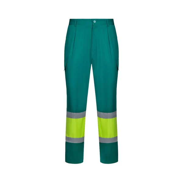 Pantaloni Alta Visibilità Personalizzati Verde Giallo
