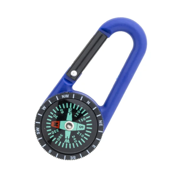 Bussola Con Moschettone Personalizzata Blu