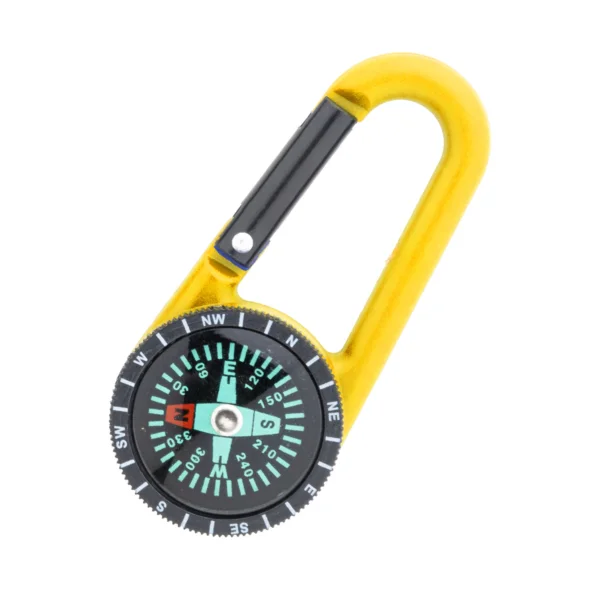 Bussola Con Moschettone Personalizzata Giallo