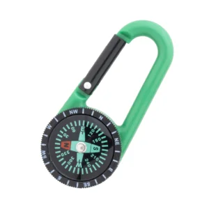 Bussola Con Moschettone Personalizzata Verde