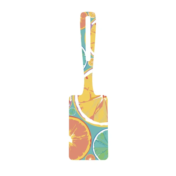 Etichetta Bagaglio Con Logo Verticale Fronte